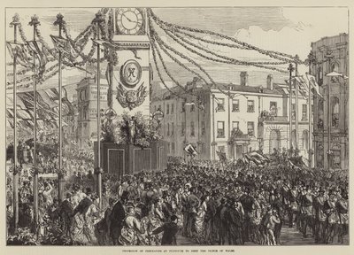 Procesión de Masones en Plymouth para recibir al Príncipe de Gales de Sir John Charles Robinson